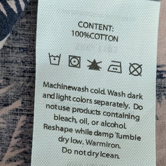 SUNRISE KINGDOM Pink Tropical Floral Short Sleeve Button Shirt; Men Size L - Picture 5 of 5